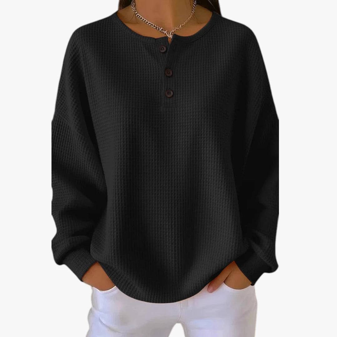 Dame Oversize Sweatshirt med Rund Hals