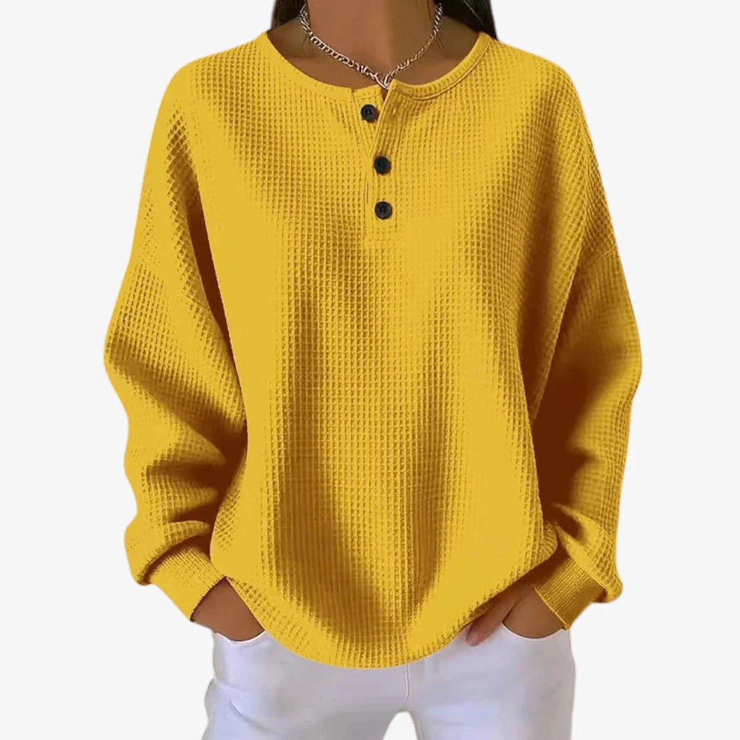 Dame Oversize Sweatshirt med Rund Hals