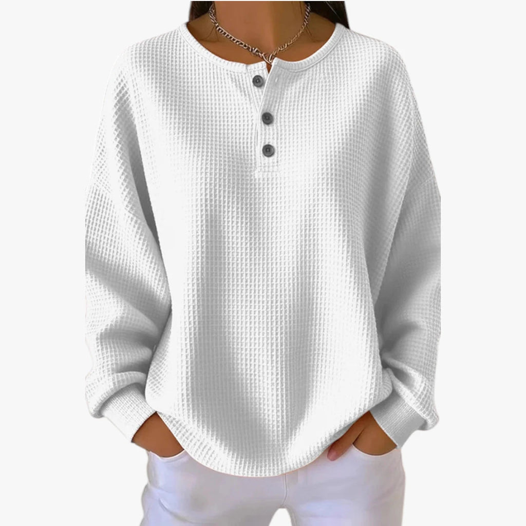 Dame Oversize Sweatshirt med Rund Hals