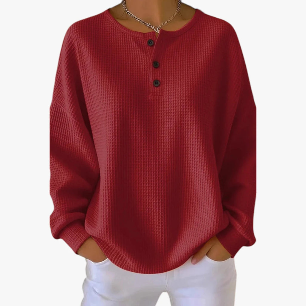 Dame Oversize Sweatshirt med Rund Hals