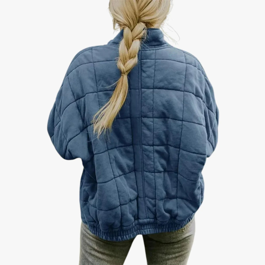 Dame Oversized Quiltet Jakke med For