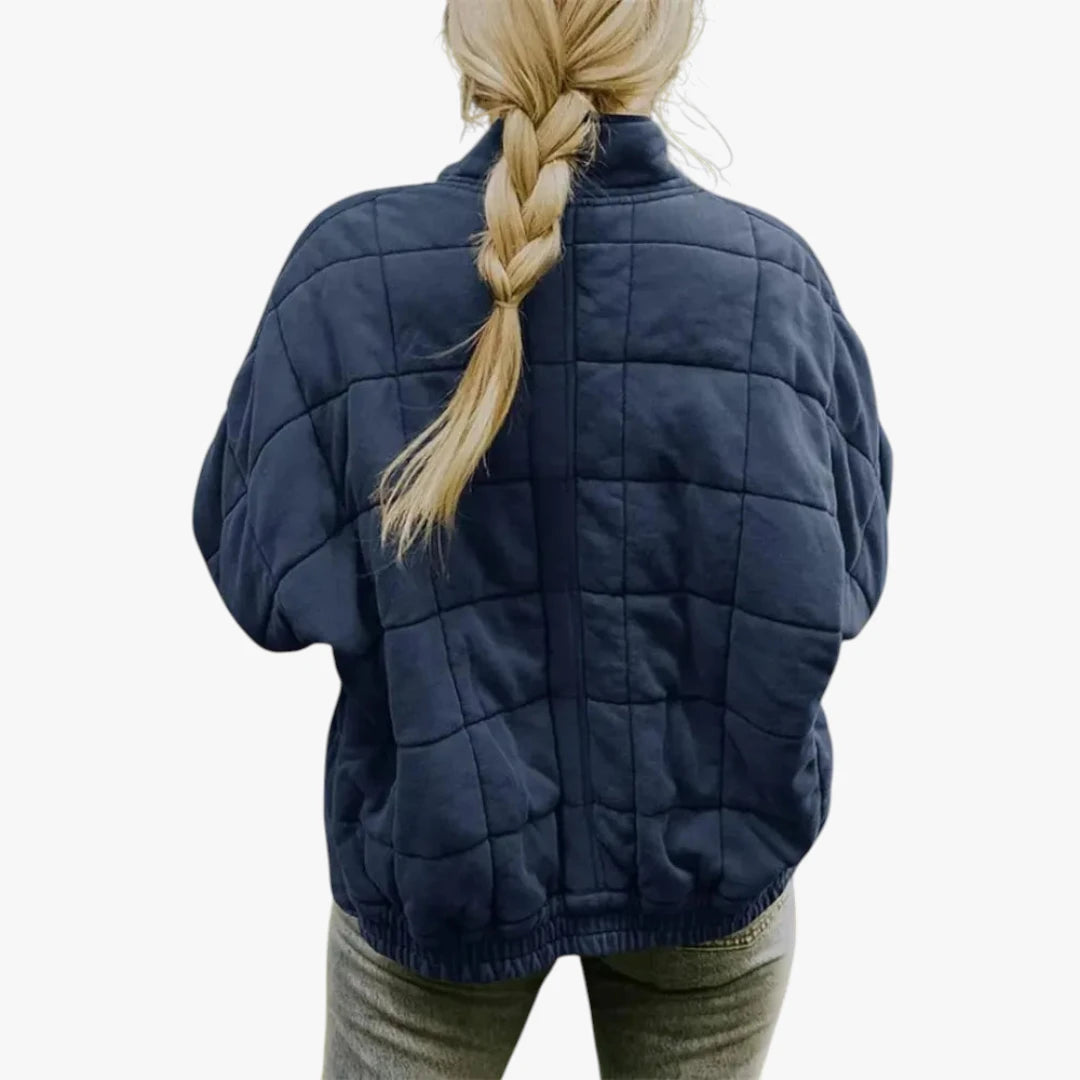 Dame Oversized Quiltet Jakke med For