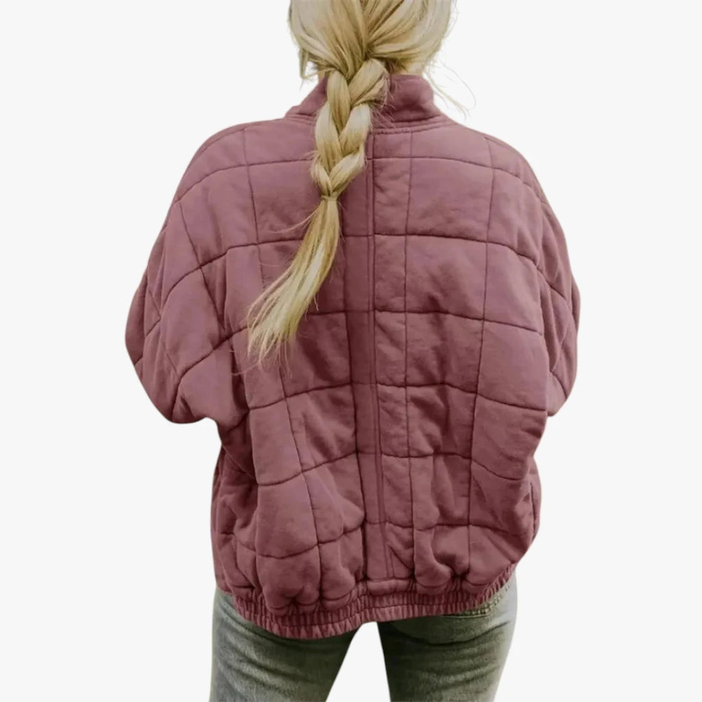 Dame Oversized Quiltet Jakke med For