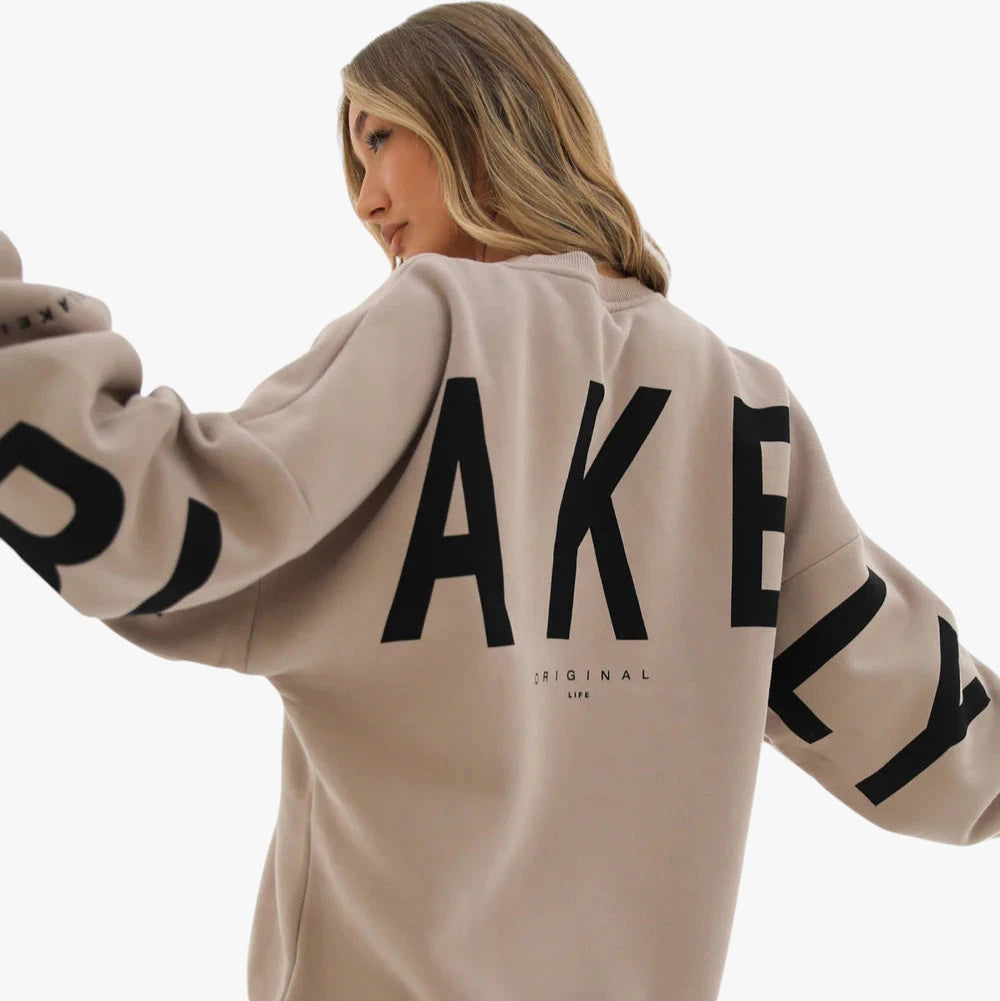 Dame Oversized Sweater med Ballonærmer