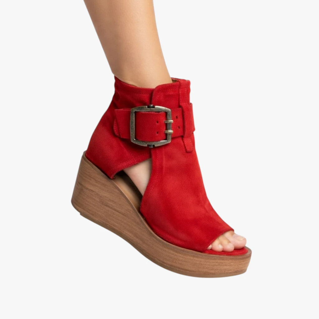 Dame Plateau  Sandaler med Kilehæl og Rem
