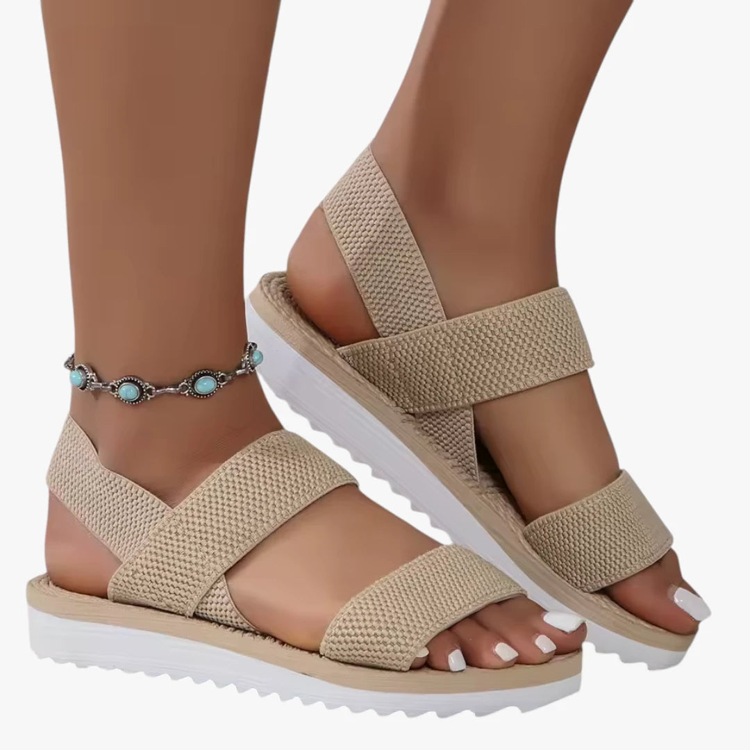 Dame Sunde Flade Sandaler med Rem
