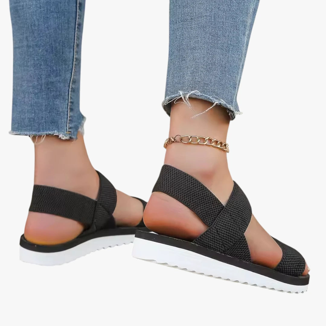 Dame Sunde Flade Sandaler med Rem