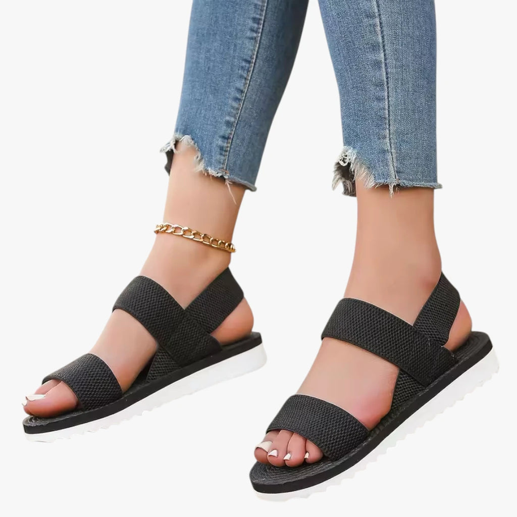 Dame Sunde Flade Sandaler med Rem