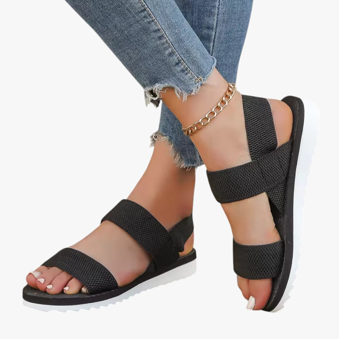 Dame Sunde Flade Sandaler med Rem