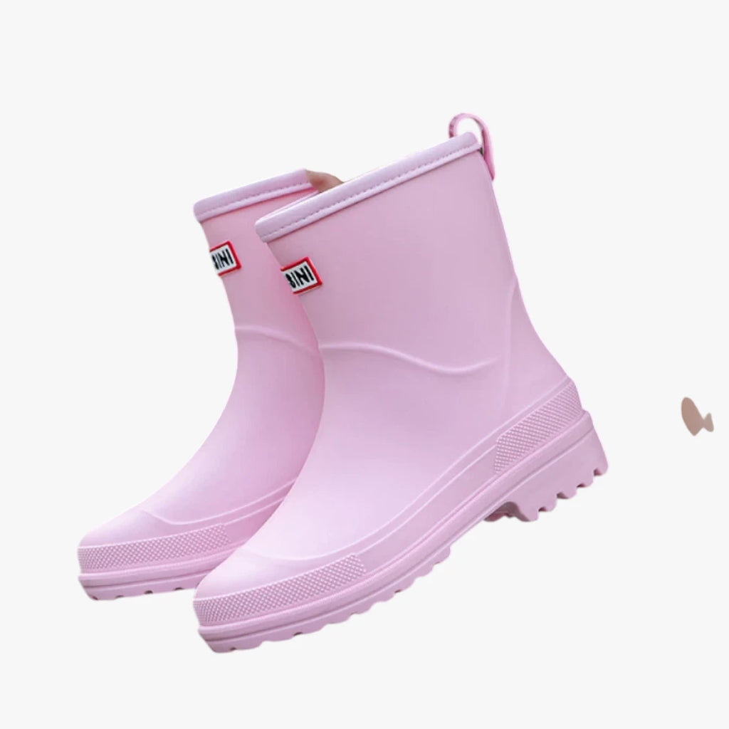 Dame Vandtætte Slip-on Gummistøvler med Hæl