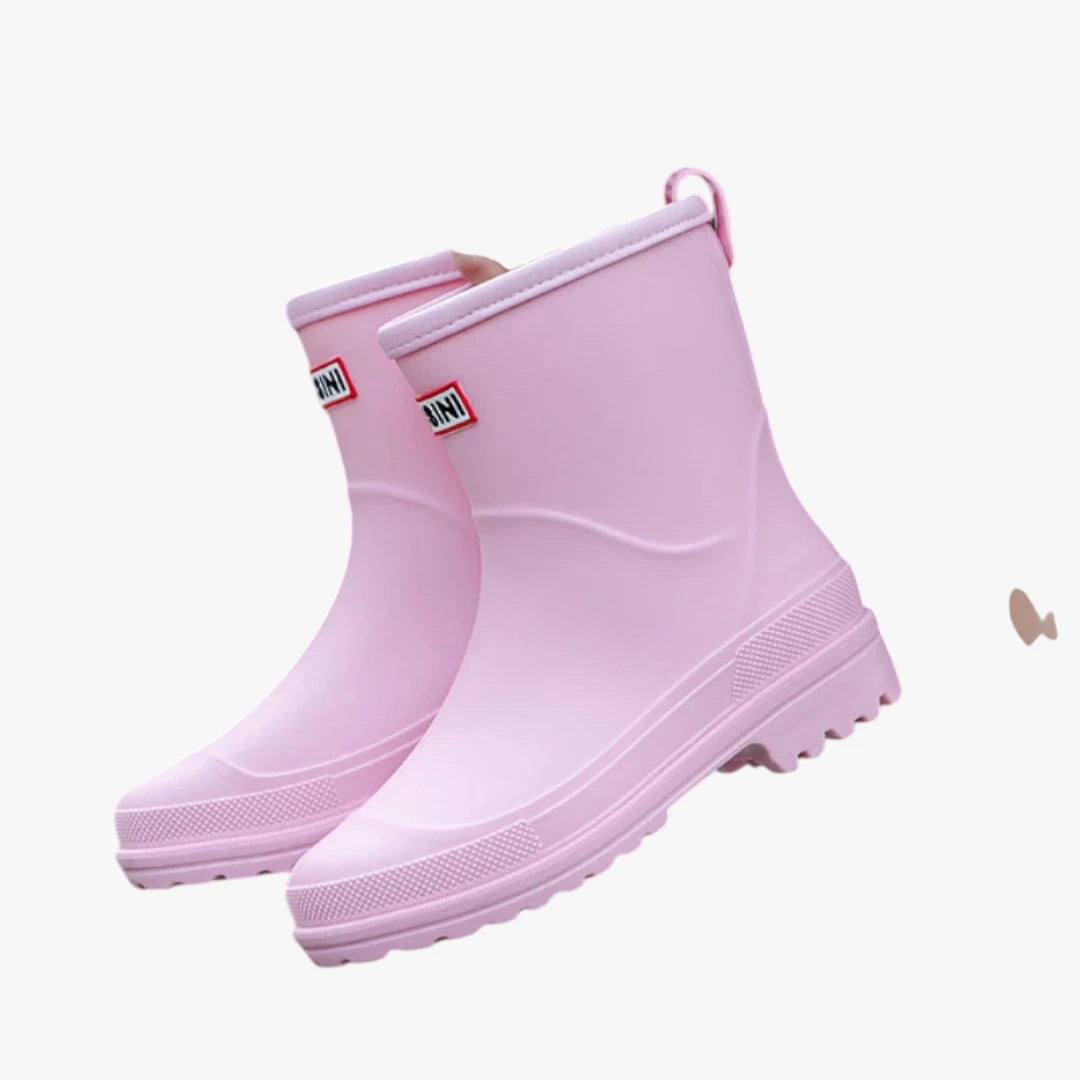 Dame Vandtætte Slip-on Gummistøvler med Hæl