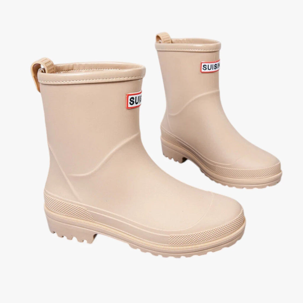 Dame Vandtætte Slip-on Gummistøvler med Hæl