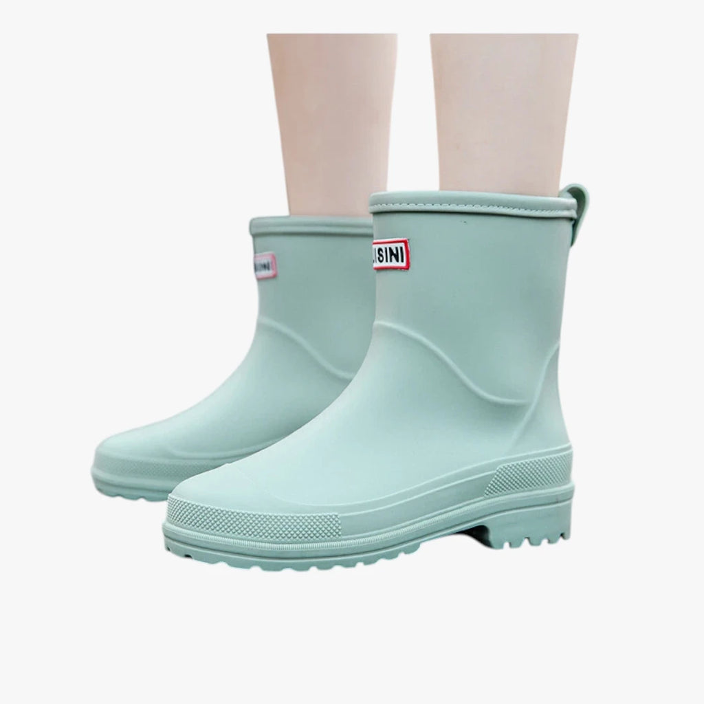 Dame Vandtætte Slip-on Gummistøvler med Hæl