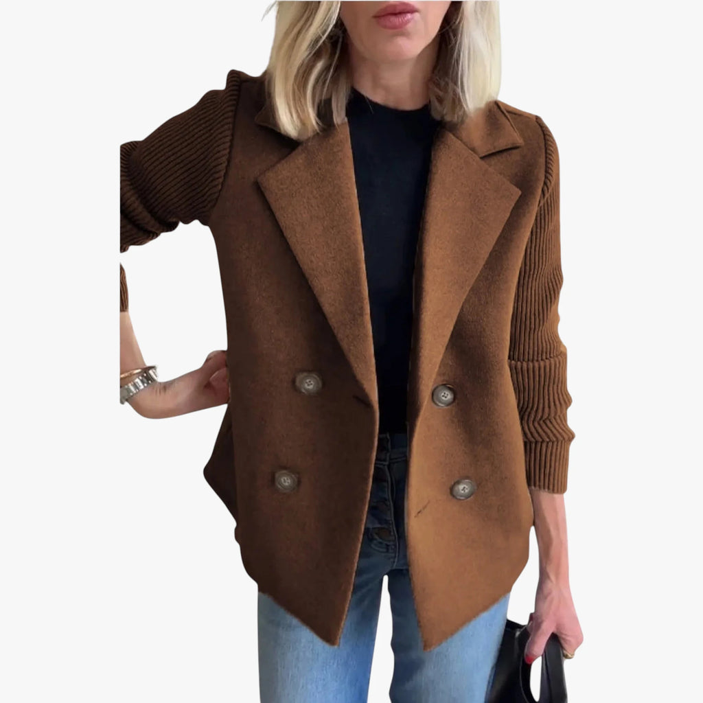 Dame Varm Slim Fit Blazer med Reverskrave