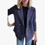 Dame Varm Slim Fit Blazer med Reverskrave