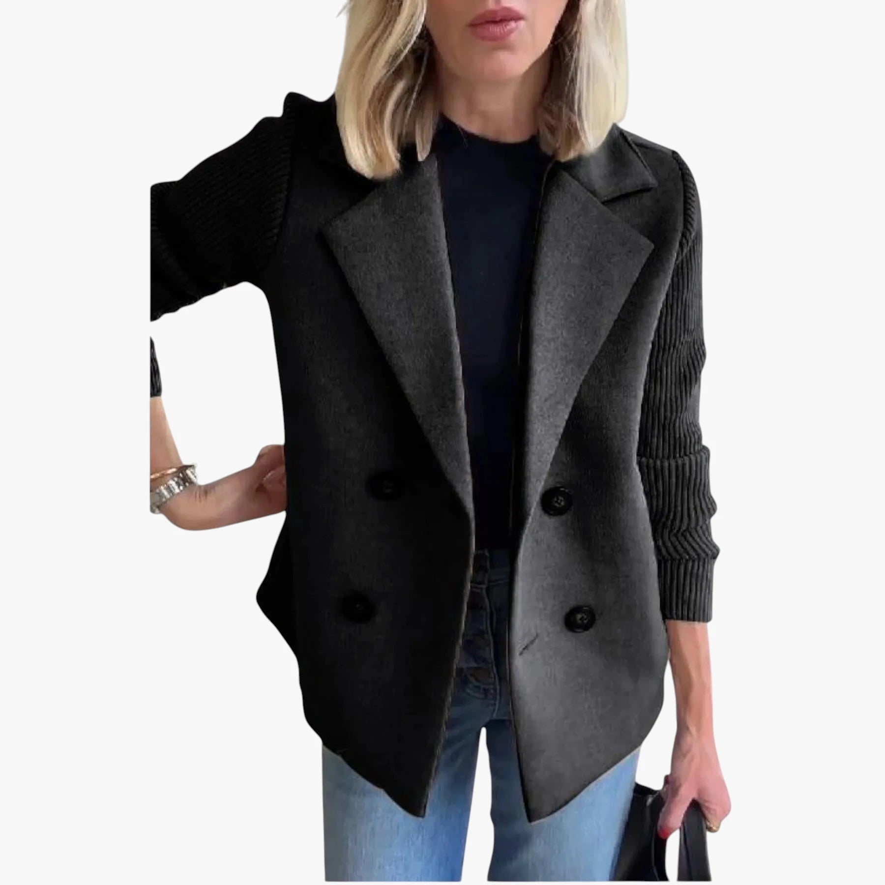 Dame Varm Slim Fit Blazer med Reverskrave