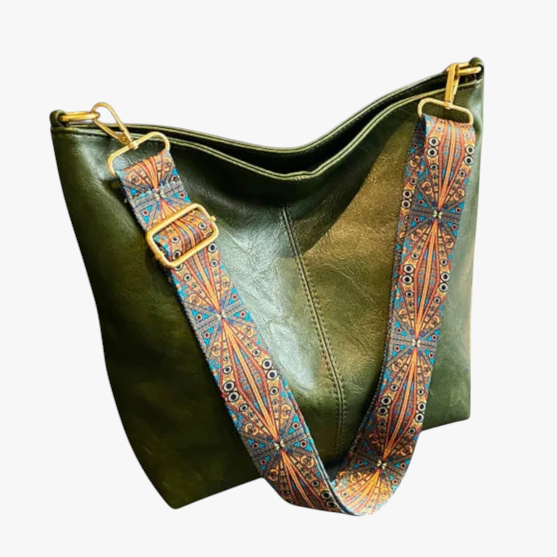 Dame Vintage Store Crossbody Taske med Lynlås og Skulderrem