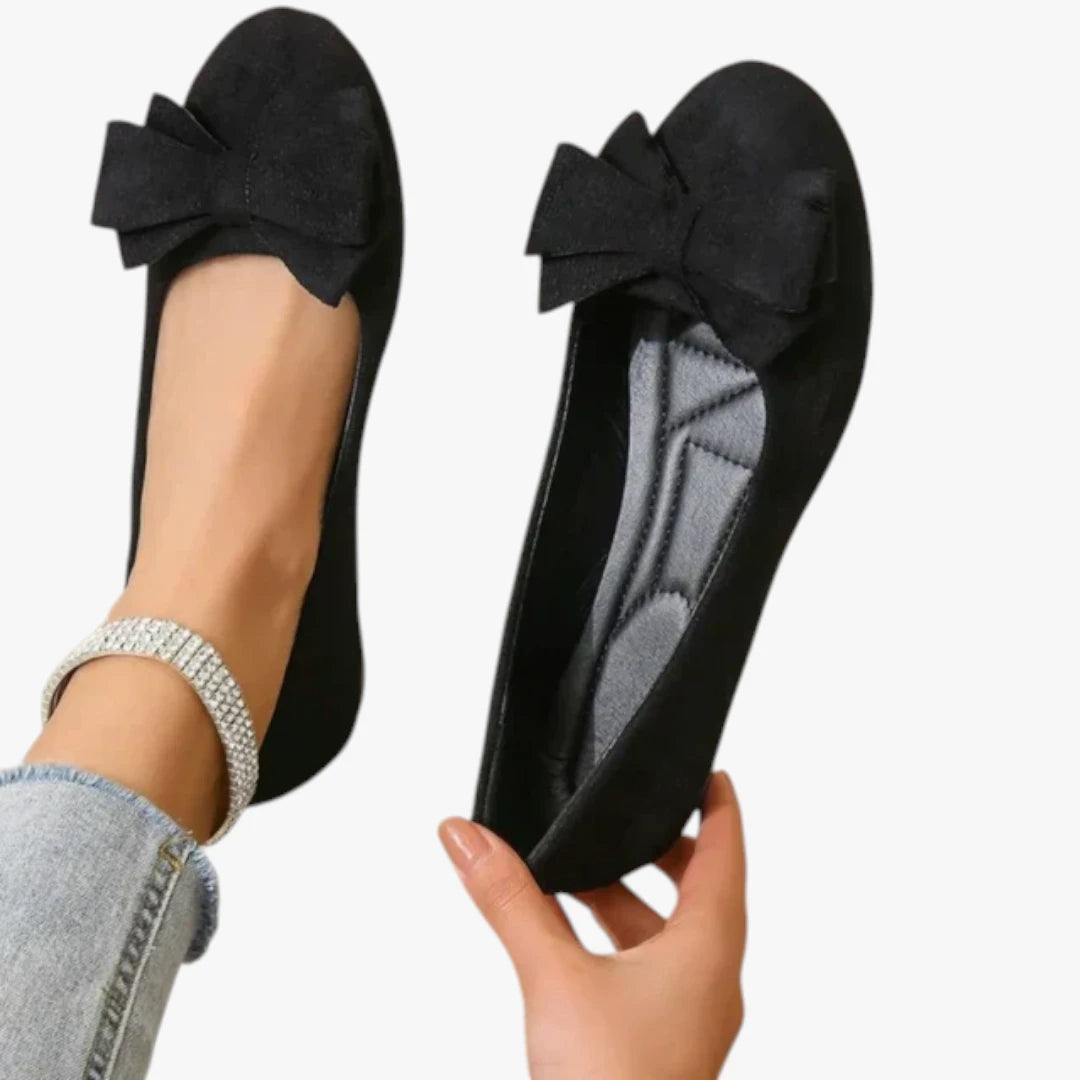 Dame Flade Ballerina Sko med Slip-on og Svangstøtte