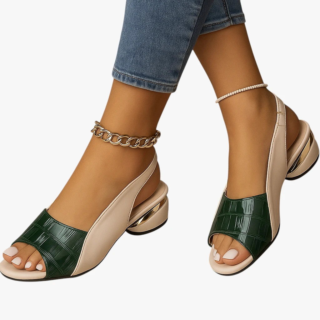 Dame Blokhæl Sandaler med Rem