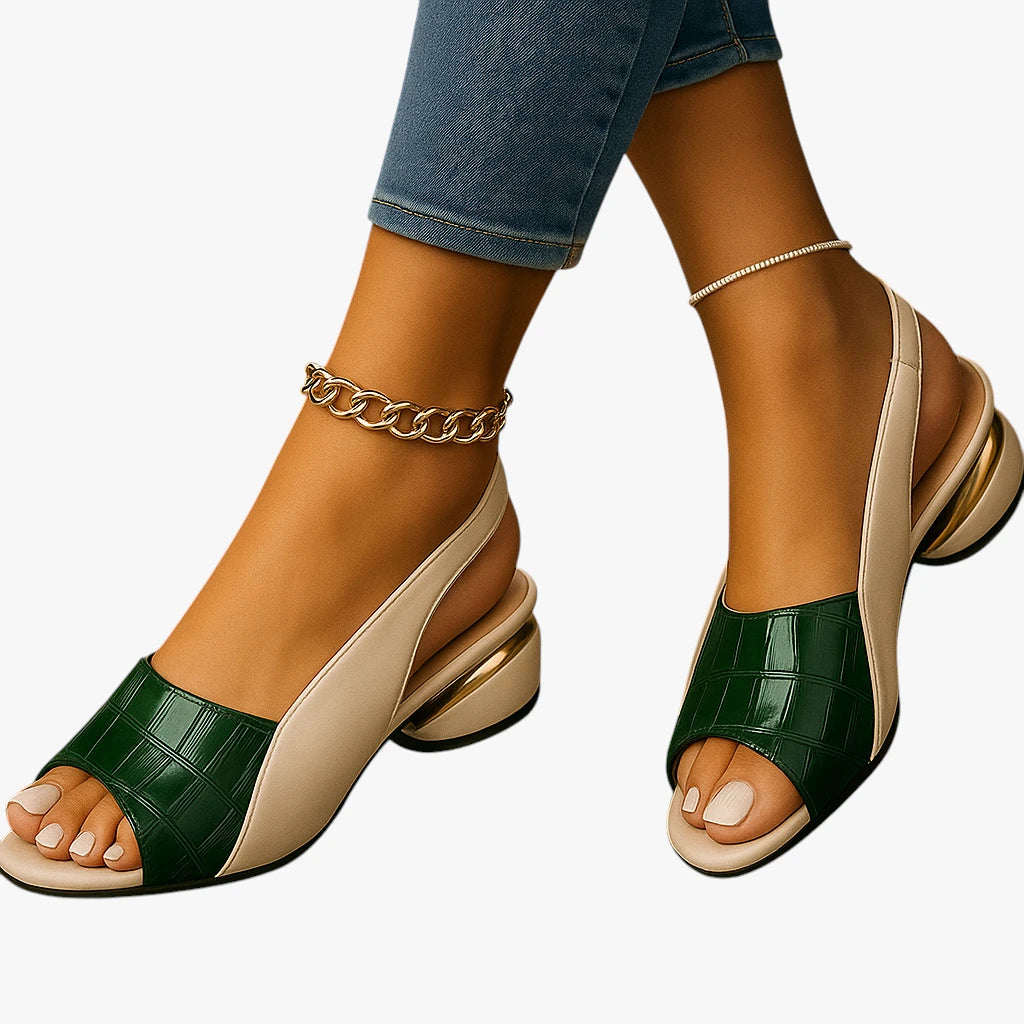 Dame Blokhæl Sandaler med Rem