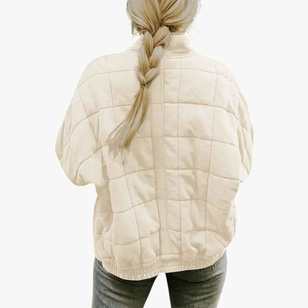 Dame Oversized Quiltet Jakke med For
