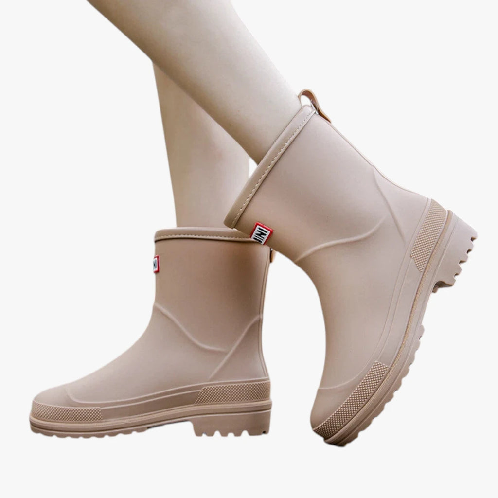 Dame Vandtætte Slip-on Gummistøvler med Hæl