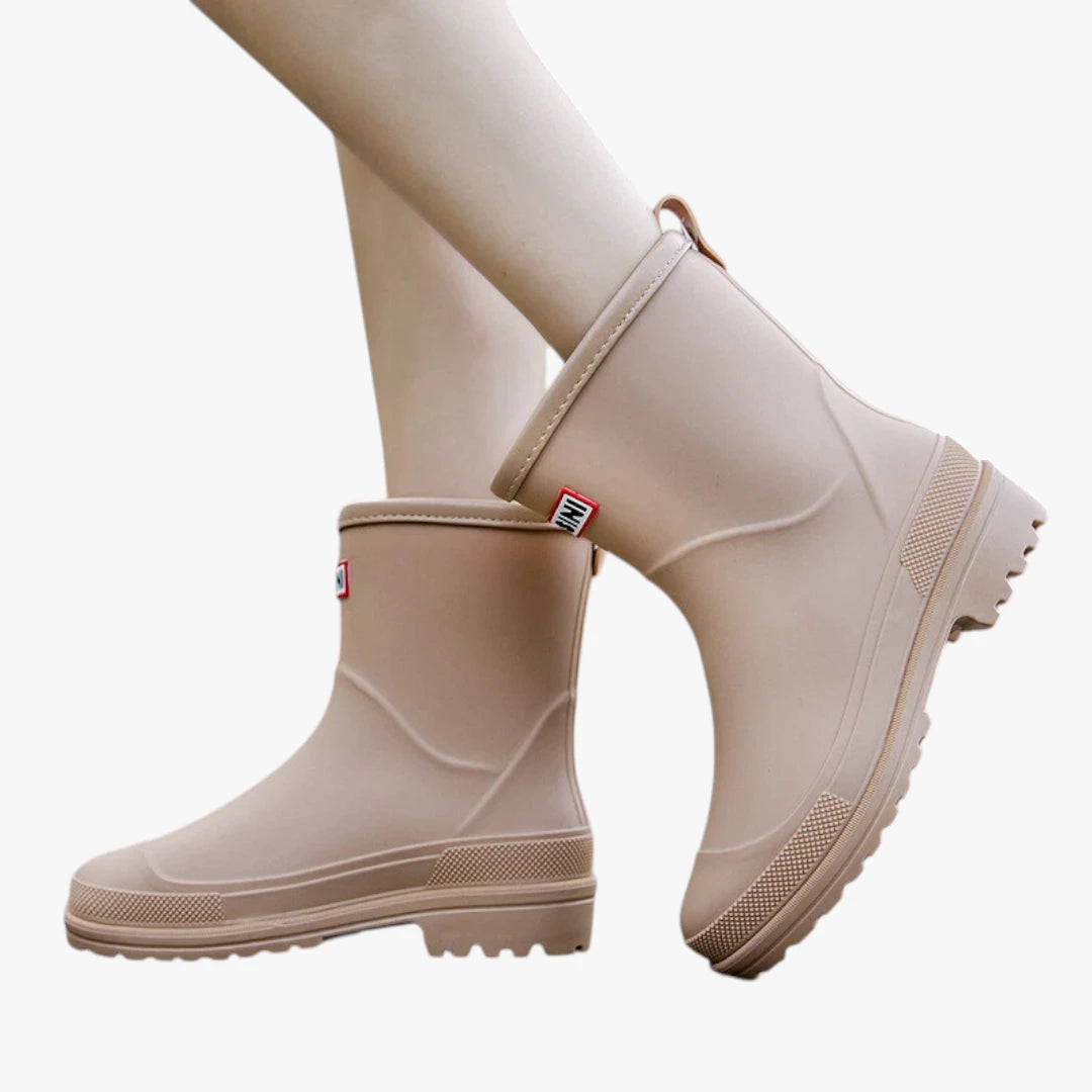 Dame Vandtætte Slip-on Gummistøvler med Hæl