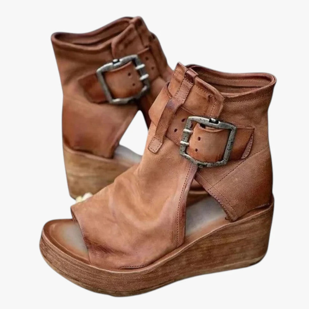 Dame Plateau Gladiator Sandaler med Kilehæl og Rem