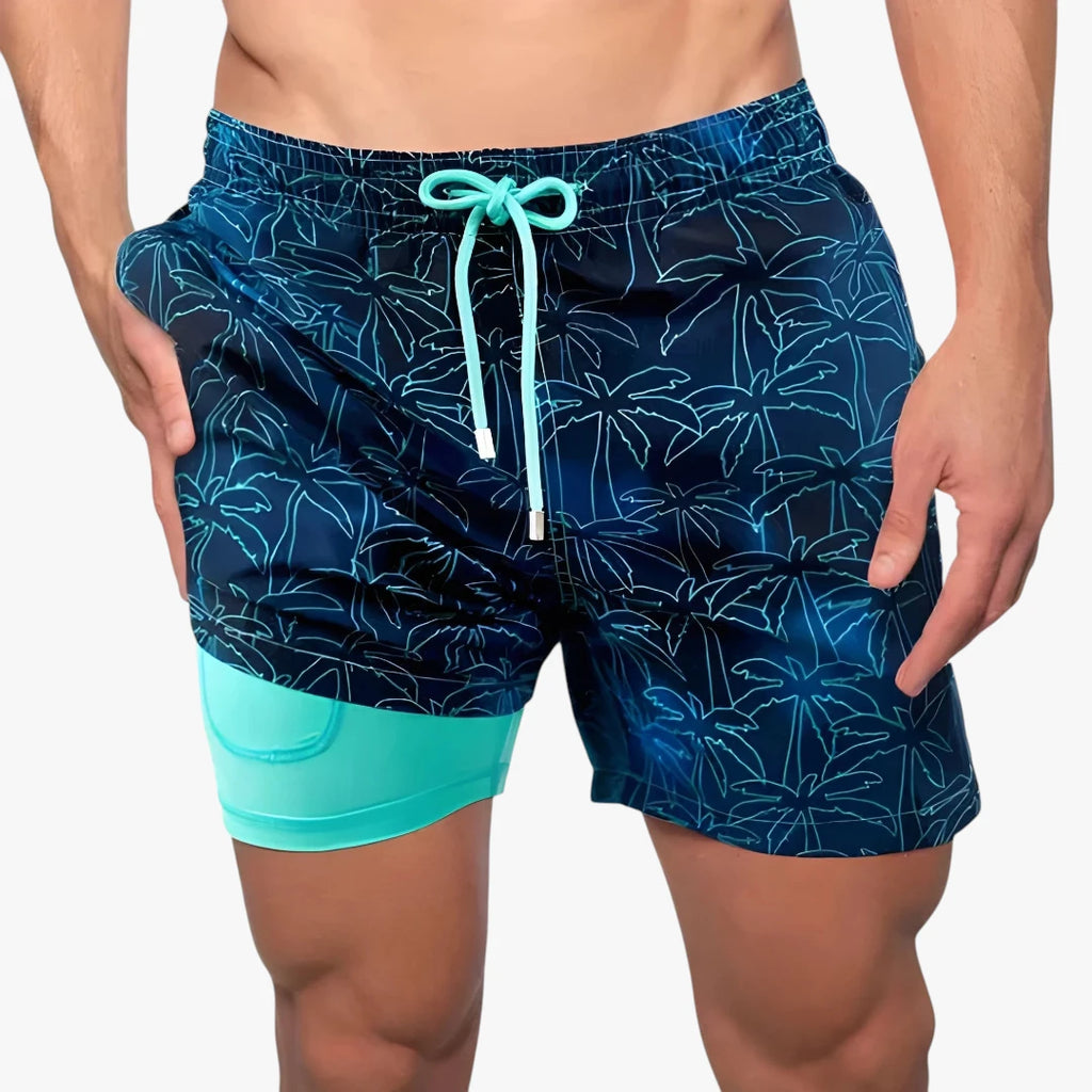 Herre Badeshorts med Mobillomme
