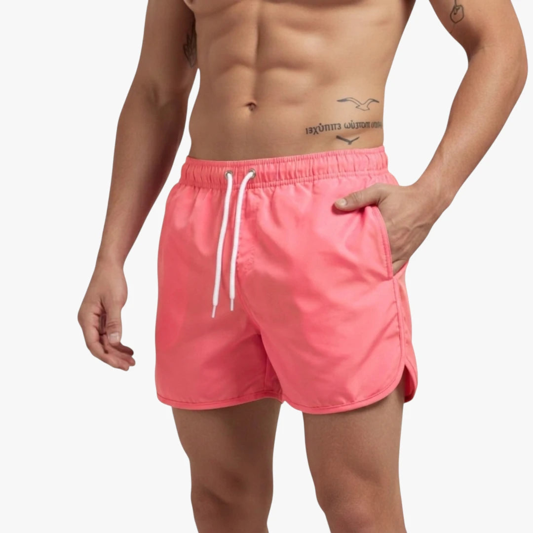 Herre Badeshorts med Snoretræk og Sideåbning