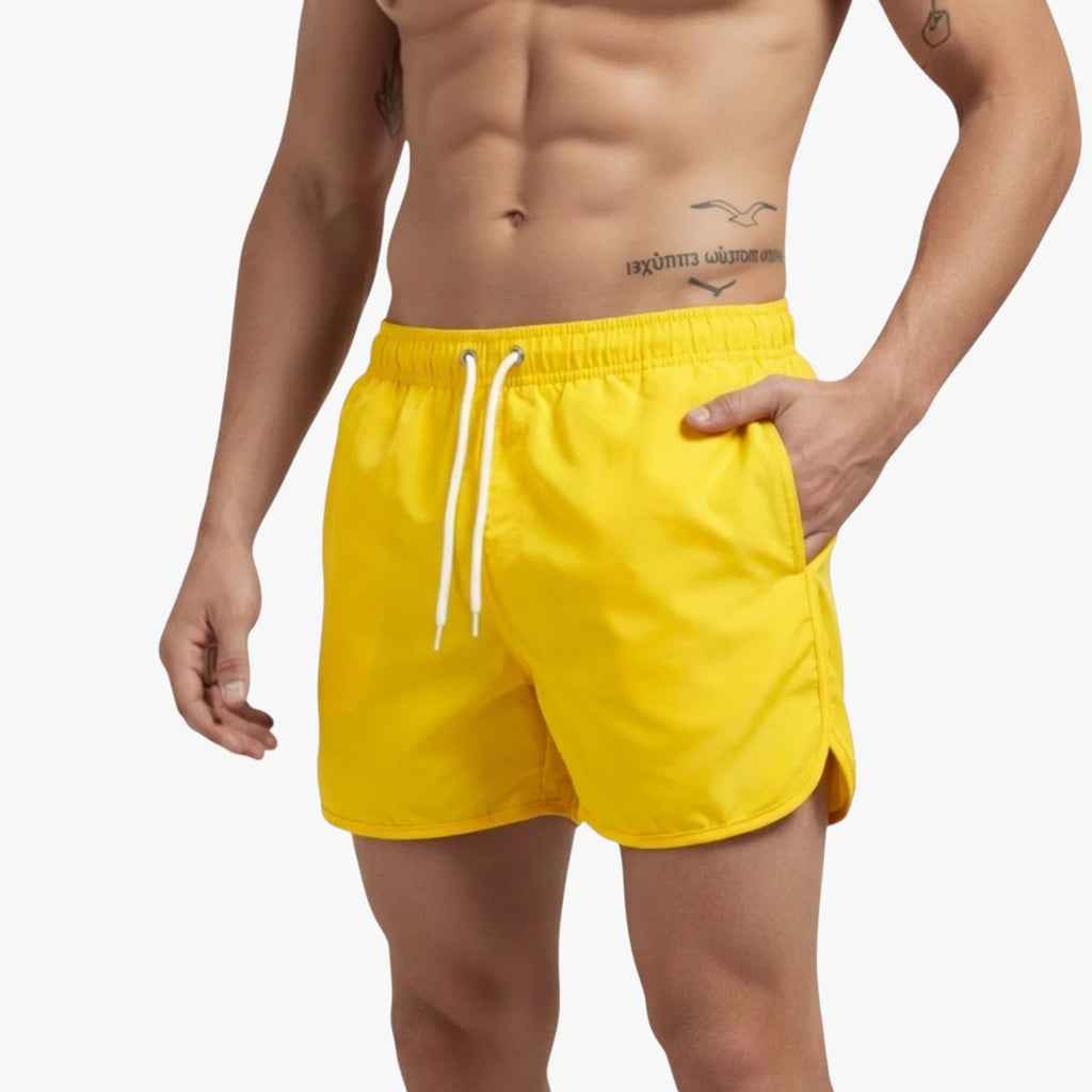 Herre Badeshorts med Snoretræk og Sideåbning