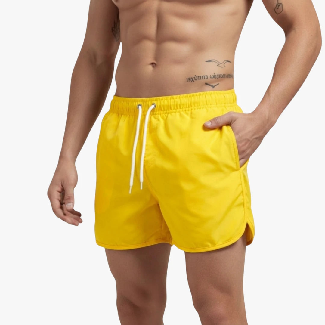 Herre Badeshorts med Snoretræk og Sideåbning
