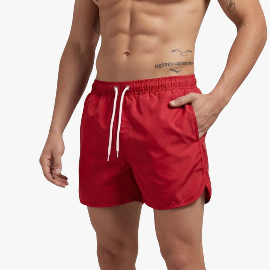 Herre Badeshorts med Snoretræk og Sideåbning