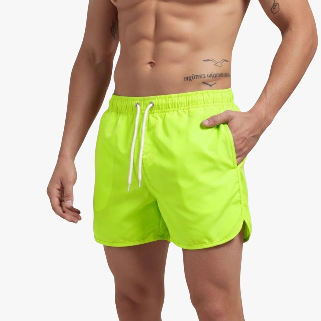 Herre Badeshorts med Snoretræk og Sideåbning