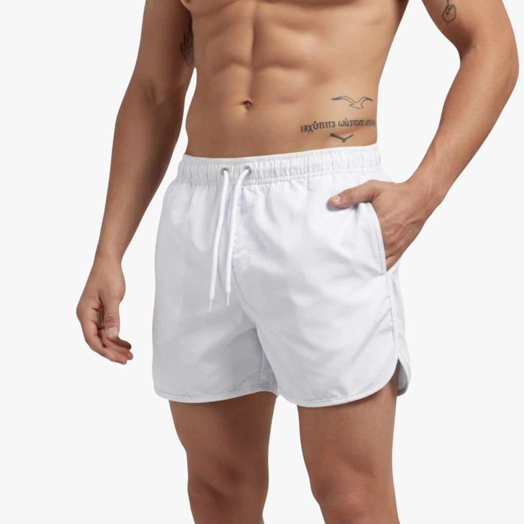 Herre Badeshorts med Snoretræk og Sideåbning