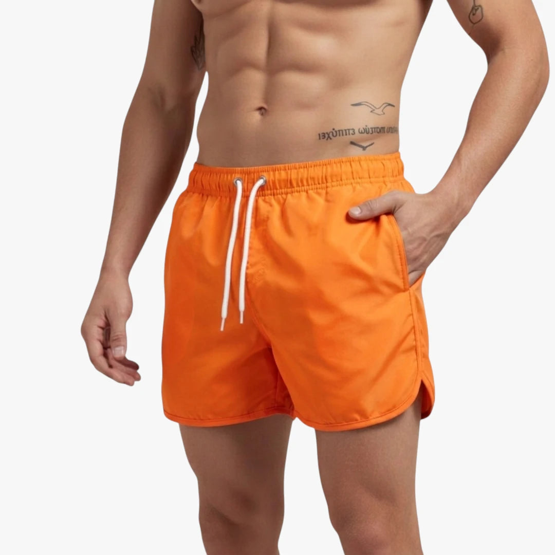 Herre Badeshorts med Snoretræk og Sideåbning