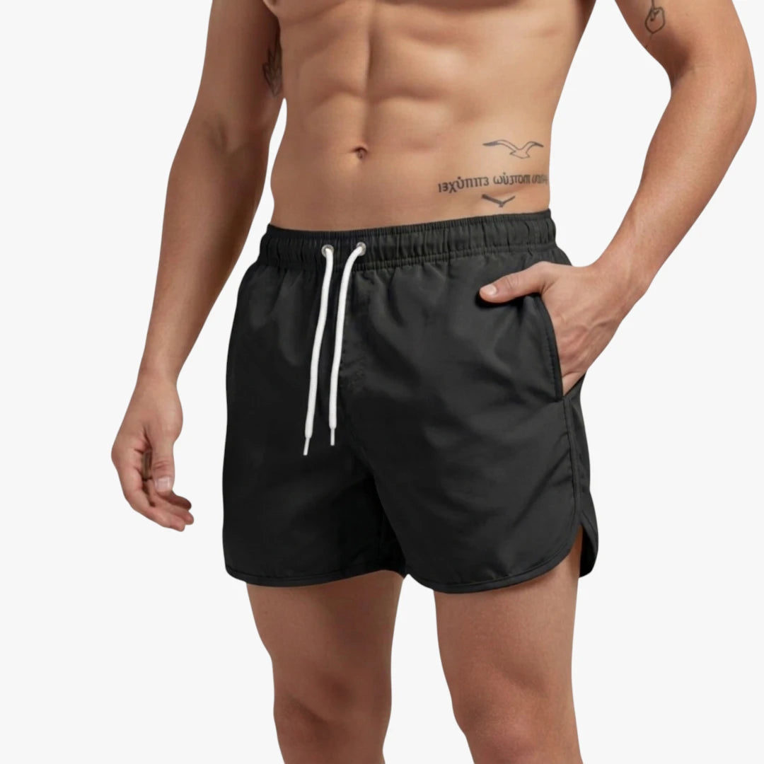Herre Badeshorts med Snoretræk og Sideåbning