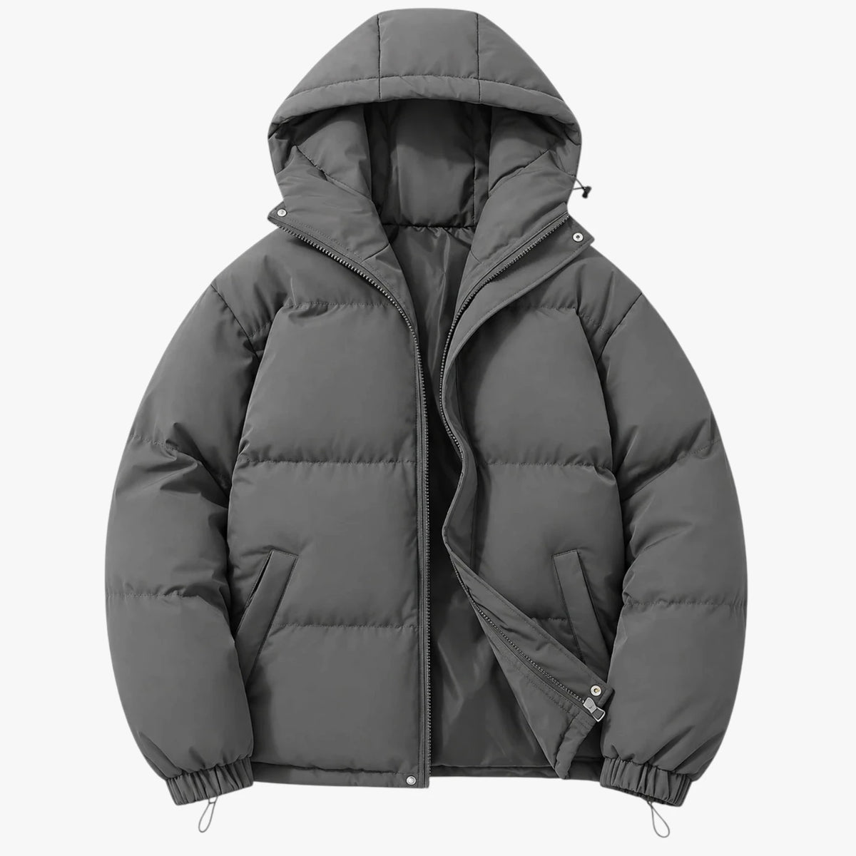 Herre Bomber Quiltet Vinterjakke med For