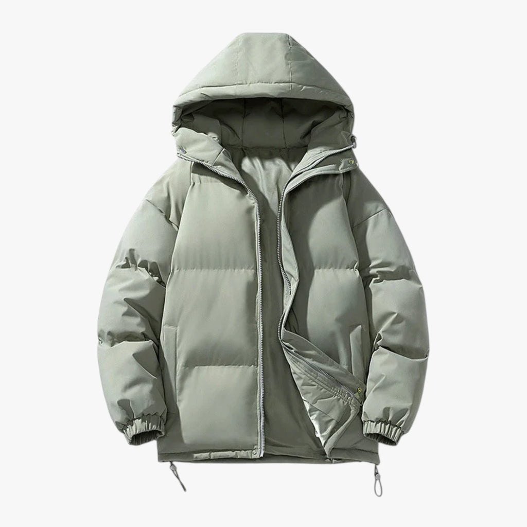 Herre Bomber Quiltet Vinterjakke med For