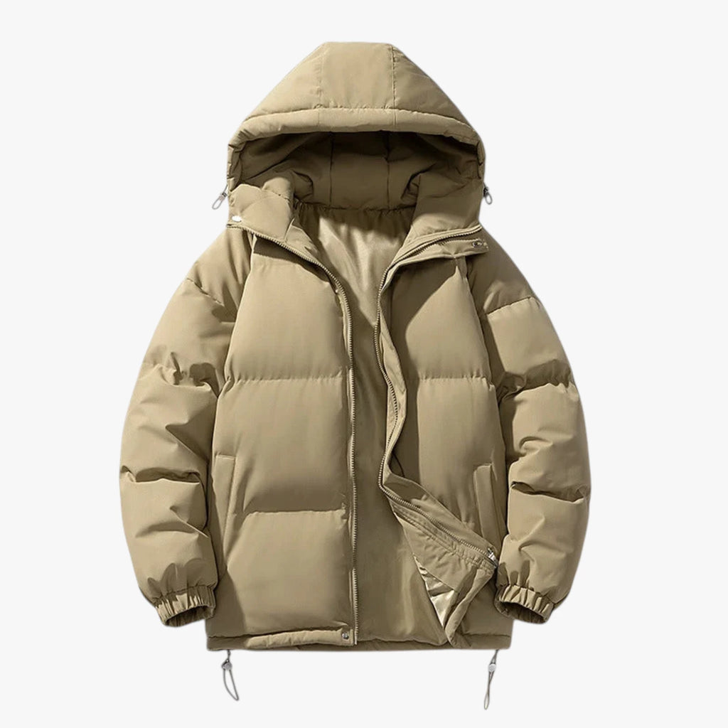 Herre Bomber Quiltet Vinterjakke med For