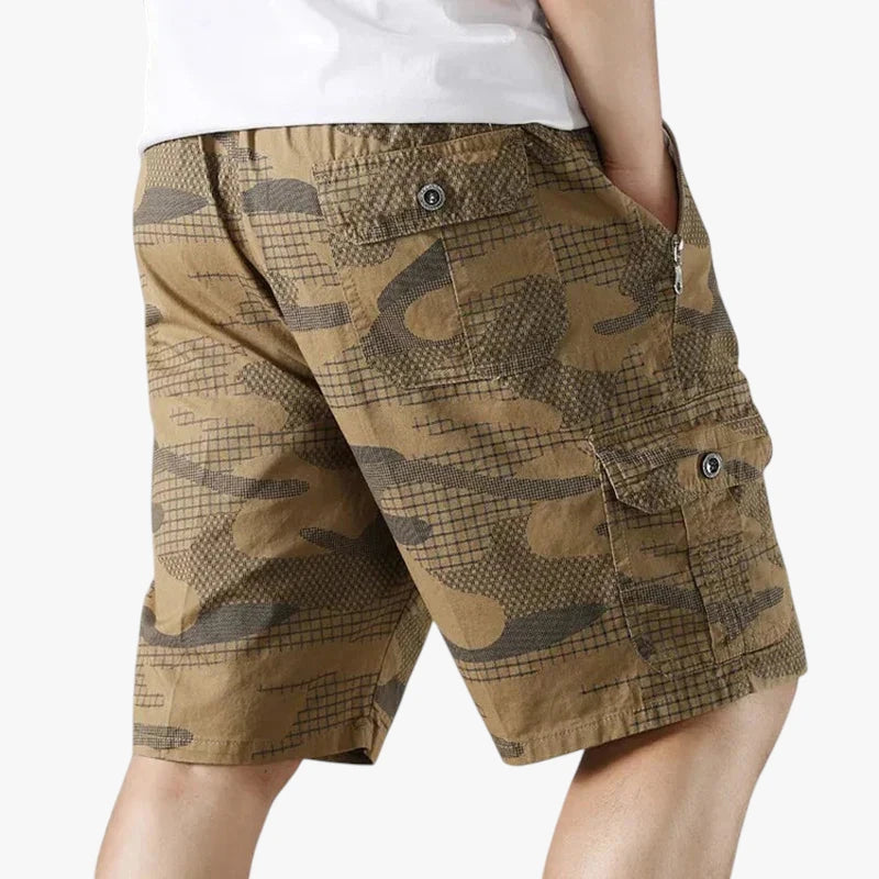 Herre Knælange Cargoshorts med Lommer og Lynlås