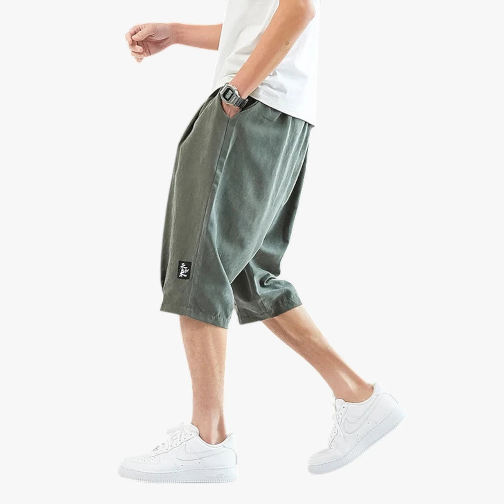 Herre Knælange Løse Shorts med Snøre