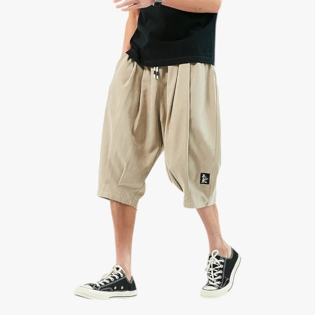 Herre Knælange Løse Shorts med Snøre