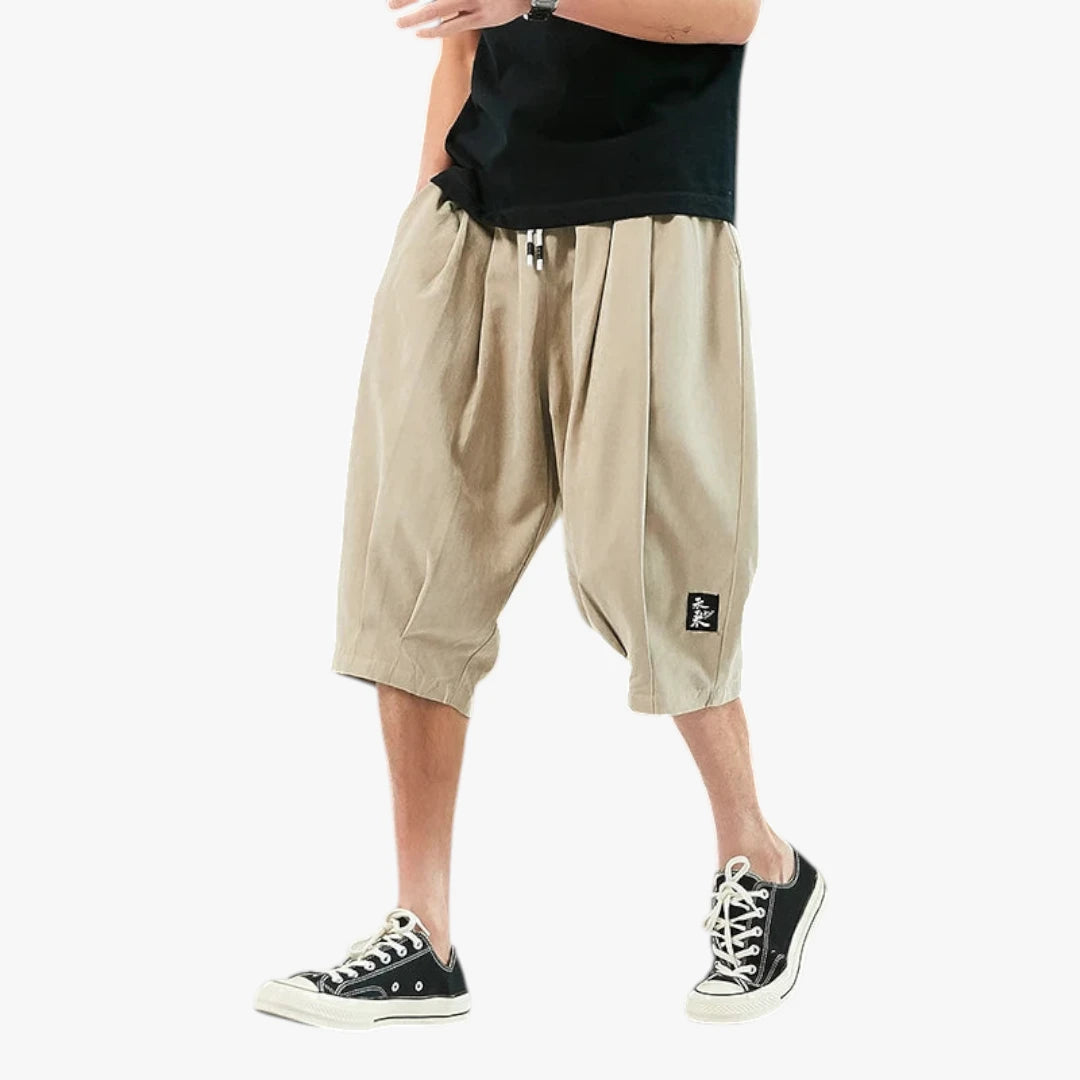 Herre Knælange Løse Shorts med Snøre