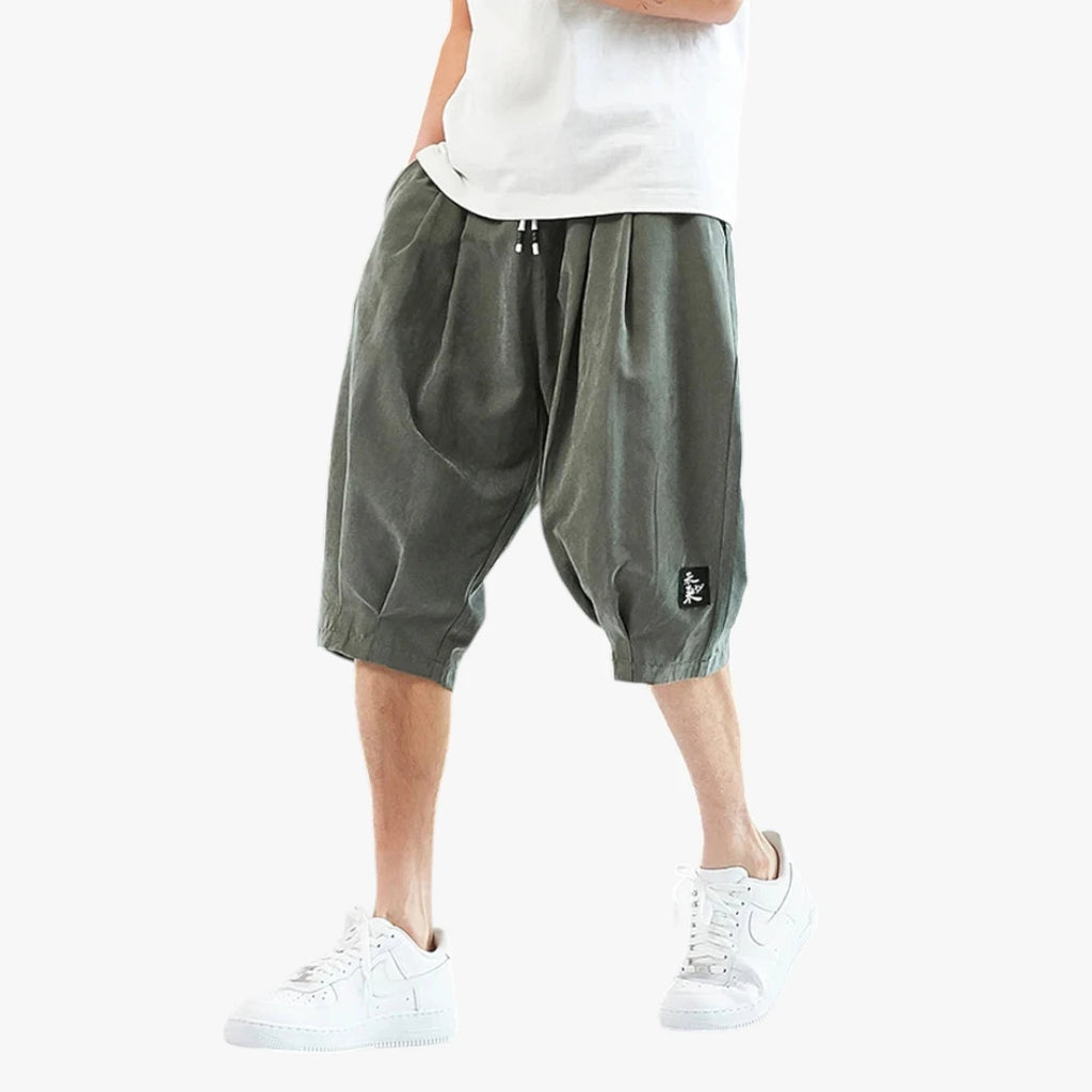 Herre Knælange Løse Shorts med Snøre