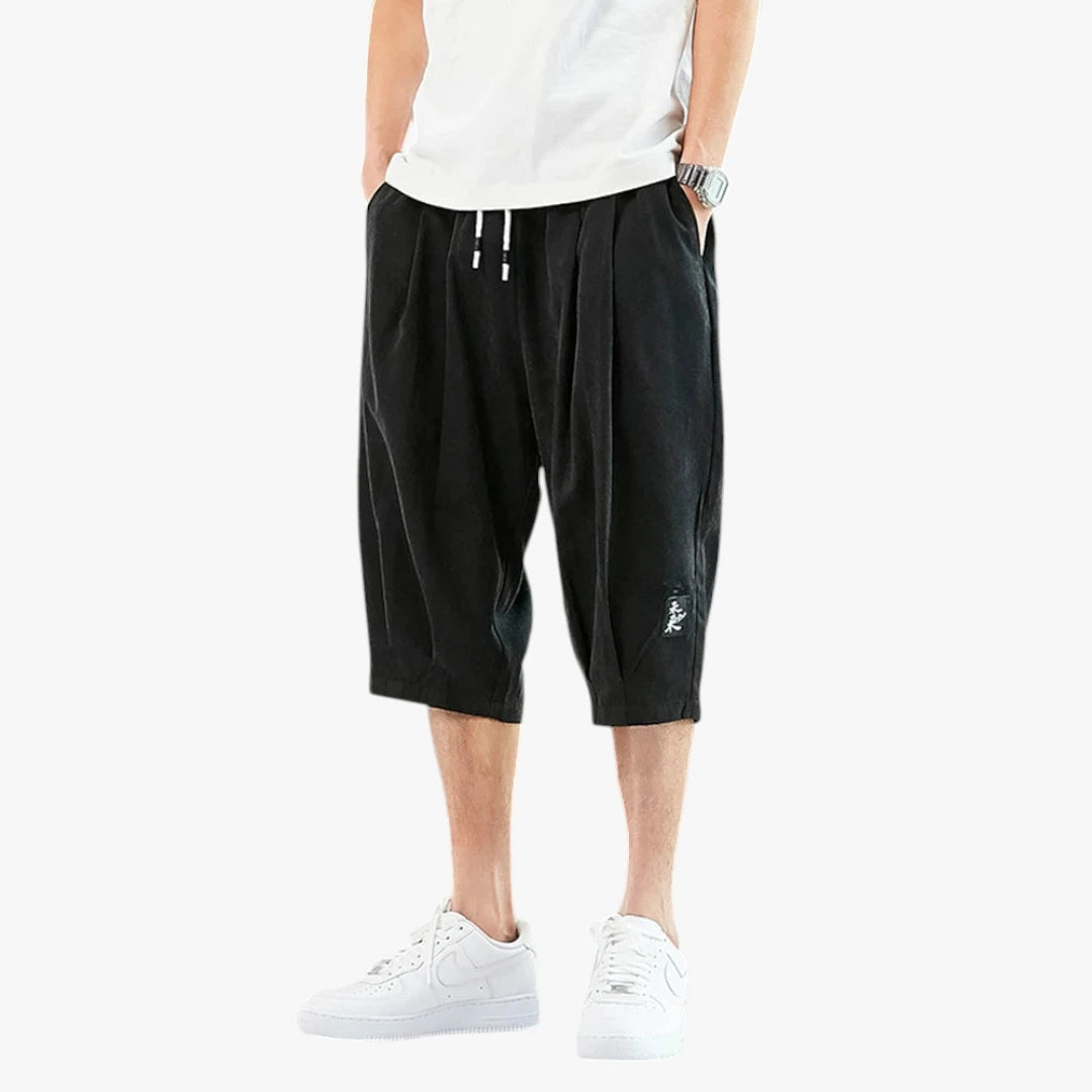 Herre Knælange Løse Shorts med Snøre