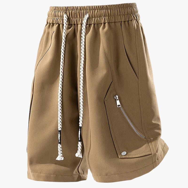 Herre Knælange Træningsshorts med Snøre og Sidelommer