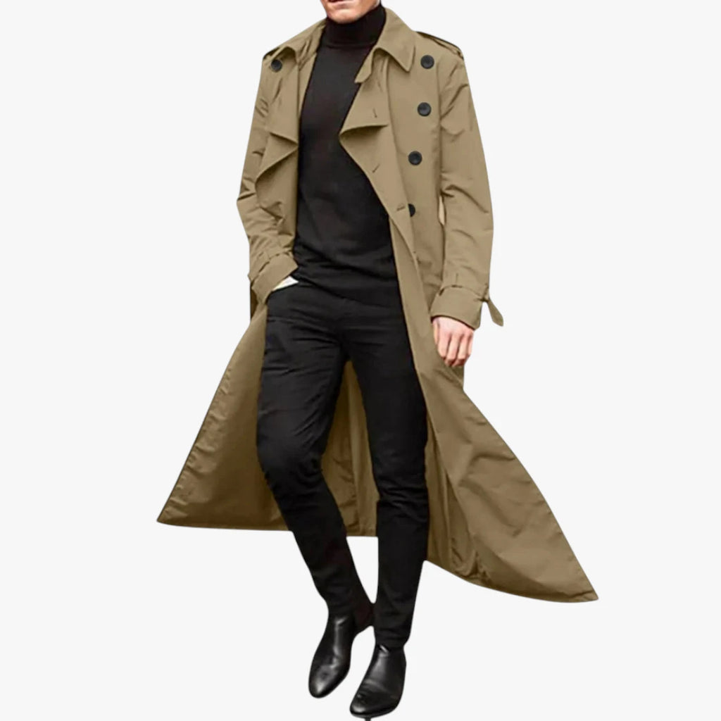 Herre Lang Frakke med Vand og Vindtæt