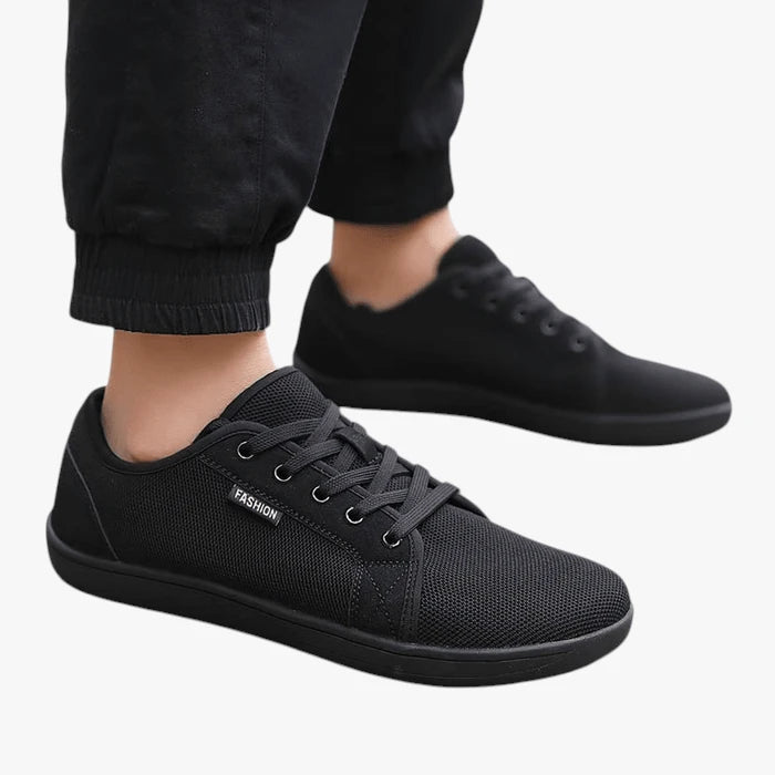Herre Lette Brede Sneakers med Snøre og Flade såler