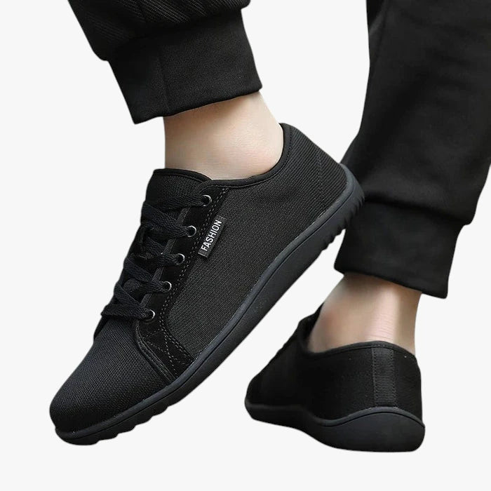 Herre Lette Brede Sneakers med Snøre og Flade såler